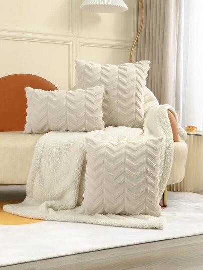 Tufted Beige Throw Pillow