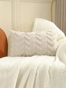 Tufted Beige Throw Pillow