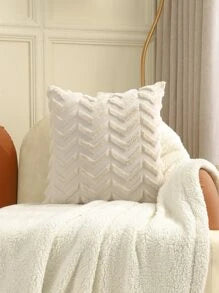 Tufted Beige Throw Pillow